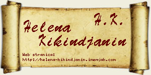 Helena Kikinđanin vizit kartica